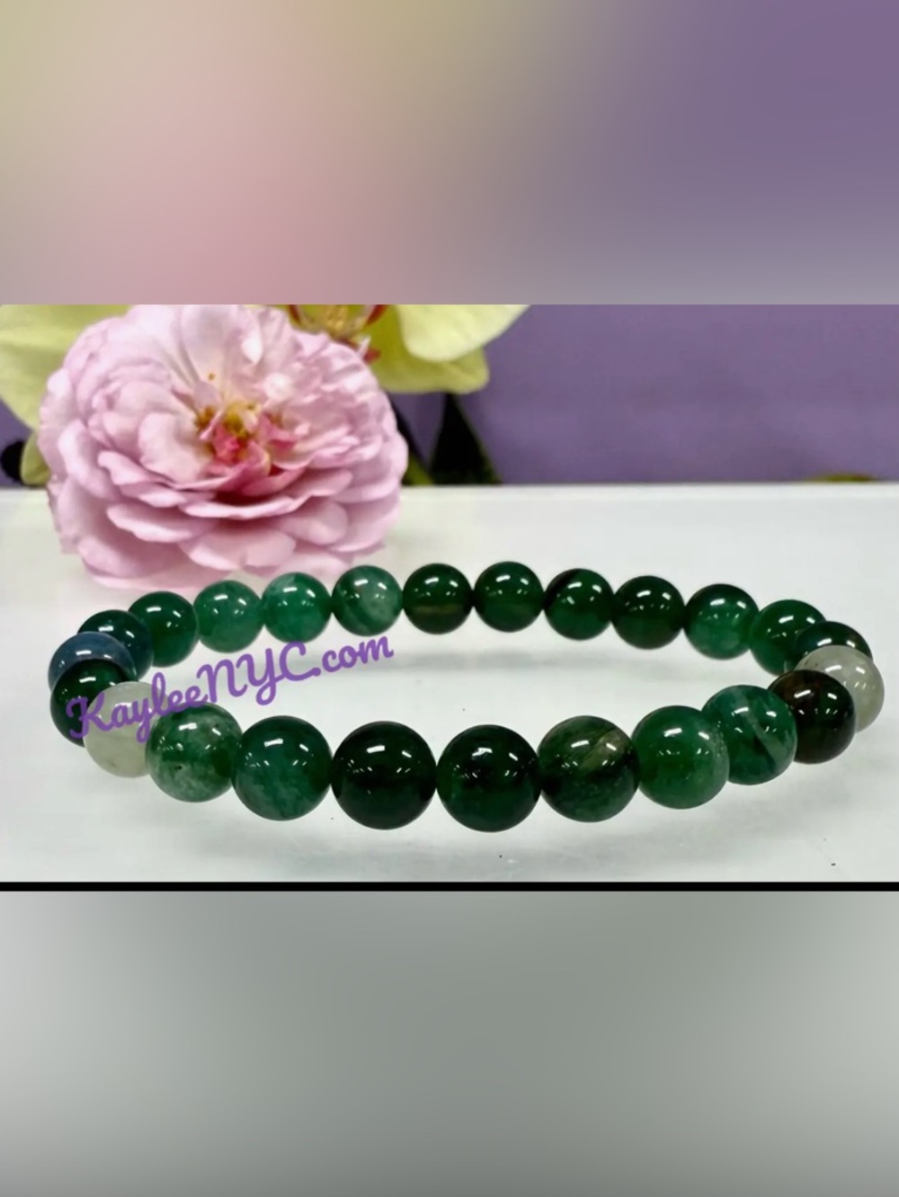 Natural Green Lepidolite Crystal Healing
Stretch Bracelets (8mm, 7.5") single pc